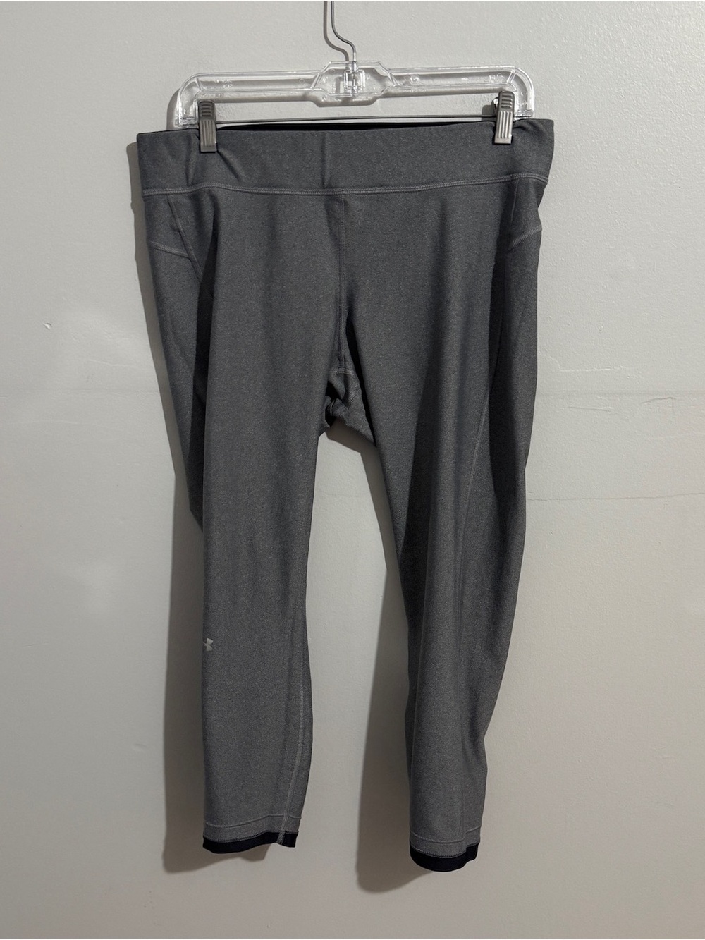 Under Armour Compression Leggings Womens XL Gray HeatGear Athletic Training Pant
